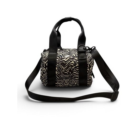 Handbags - Fabletics Black/White Compact Zebra Print Mini Grip Duffle Bag/Purse/Gym Bag